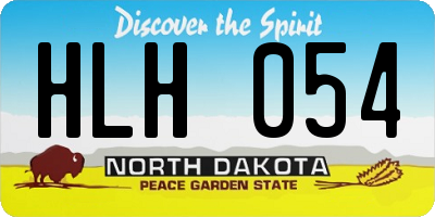 ND license plate HLH054