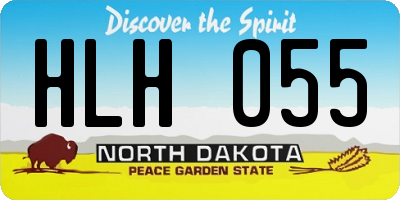 ND license plate HLH055