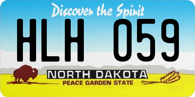 ND license plate HLH059