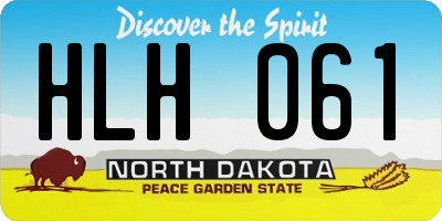 ND license plate HLH061