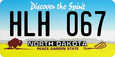 ND license plate HLH067