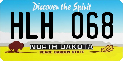 ND license plate HLH068