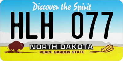 ND license plate HLH077