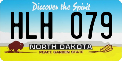 ND license plate HLH079