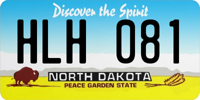 ND license plate HLH081