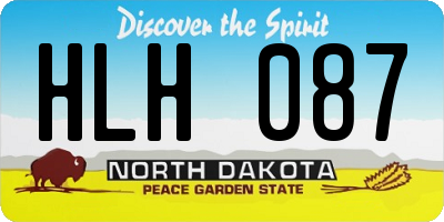 ND license plate HLH087