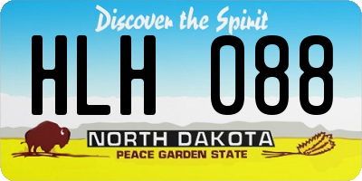 ND license plate HLH088
