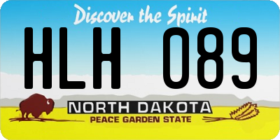 ND license plate HLH089