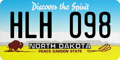 ND license plate HLH098