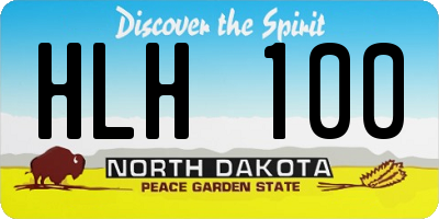 ND license plate HLH100