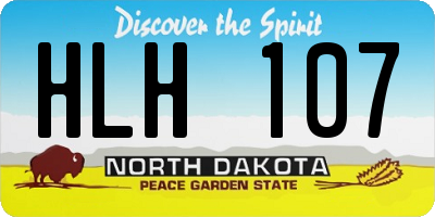 ND license plate HLH107