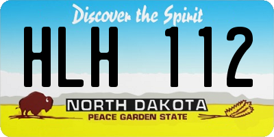 ND license plate HLH112
