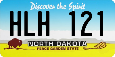 ND license plate HLH121