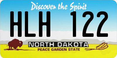ND license plate HLH122