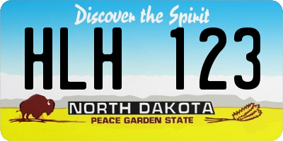 ND license plate HLH123
