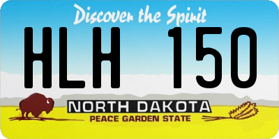 ND license plate HLH150