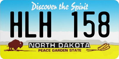 ND license plate HLH158