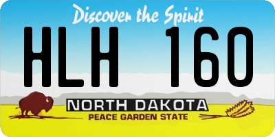 ND license plate HLH160