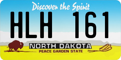 ND license plate HLH161