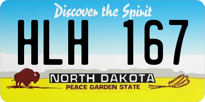 ND license plate HLH167