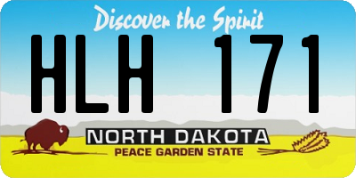 ND license plate HLH171