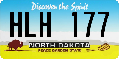 ND license plate HLH177