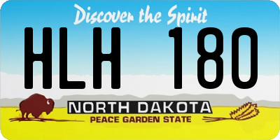 ND license plate HLH180