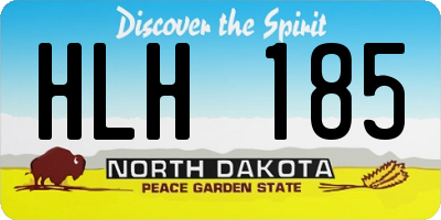 ND license plate HLH185