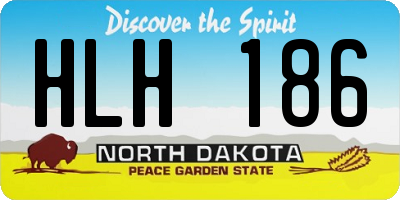 ND license plate HLH186