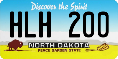 ND license plate HLH200