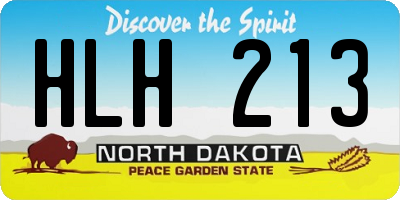 ND license plate HLH213