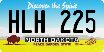 ND license plate HLH225