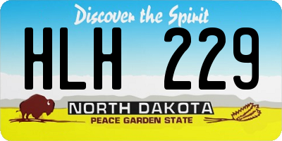 ND license plate HLH229