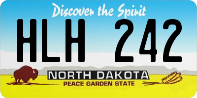 ND license plate HLH242