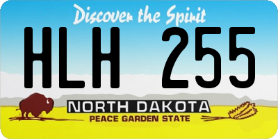 ND license plate HLH255