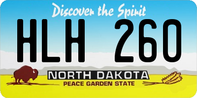 ND license plate HLH260