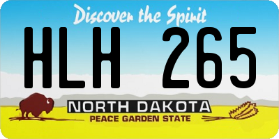 ND license plate HLH265