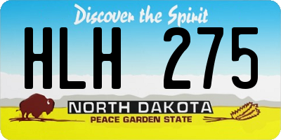 ND license plate HLH275