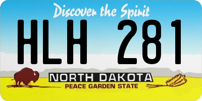 ND license plate HLH281