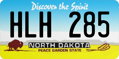 ND license plate HLH285