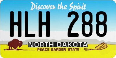 ND license plate HLH288