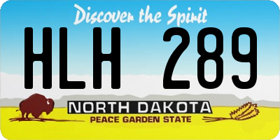 ND license plate HLH289