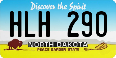ND license plate HLH290