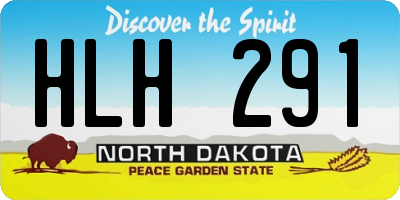 ND license plate HLH291