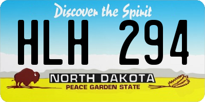 ND license plate HLH294