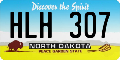 ND license plate HLH307