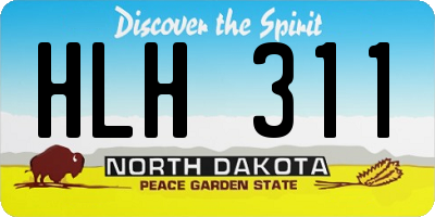 ND license plate HLH311