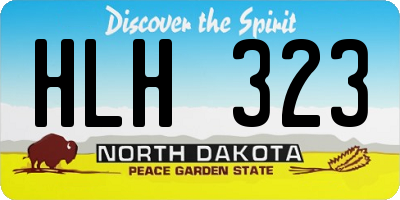 ND license plate HLH323