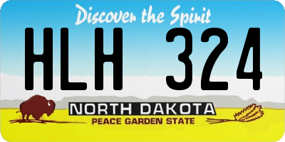 ND license plate HLH324