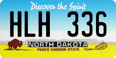 ND license plate HLH336